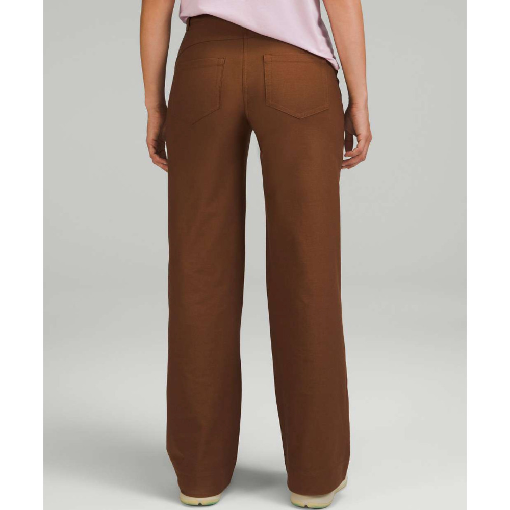 Lululemon City Sleek 5 Pocket Wide-Leg High-Rise Pant Roasted Brown - Picture 2 of 6
